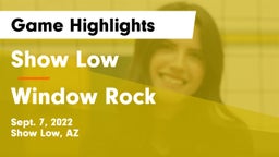 Show Low  vs Window Rock  Game Highlights - Sept. 7, 2022