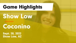 Show Low  vs Coconino  Game Highlights - Sept. 28, 2022