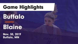 Buffalo  vs Blaine  Game Highlights - Nov. 30, 2019