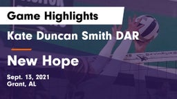 Kate Duncan Smith DAR  vs New Hope  Game Highlights - Sept. 13, 2021