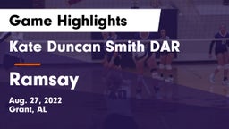 Kate Duncan Smith DAR  vs Ramsay  Game Highlights - Aug. 27, 2022