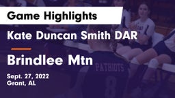 Kate Duncan Smith DAR  vs Brindlee Mtn  Game Highlights - Sept. 27, 2022