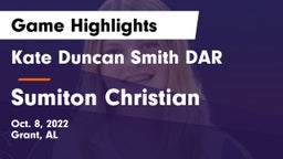 Kate Duncan Smith DAR  vs Sumiton Christian  Game Highlights - Oct. 8, 2022