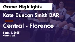 Kate Duncan Smith DAR  vs Central  - Florence Game Highlights - Sept. 1, 2023