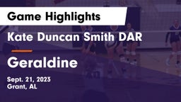 Kate Duncan Smith DAR  vs Geraldine  Game Highlights - Sept. 21, 2023