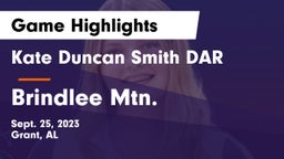 Kate Duncan Smith DAR  vs Brindlee Mtn.  Game Highlights - Sept. 25, 2023