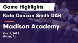 Kate Duncan Smith DAR  vs Madison Academy  Game Highlights - Oct. 7, 2023