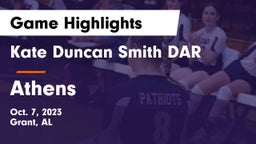 Kate Duncan Smith DAR  vs Athens  Game Highlights - Oct. 7, 2023