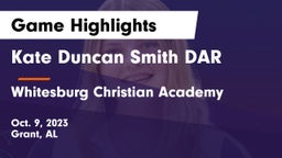 Kate Duncan Smith DAR  vs Whitesburg Christian Academy Game Highlights - Oct. 9, 2023