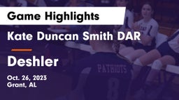 Kate Duncan Smith DAR  vs Deshler  Game Highlights - Oct. 26, 2023