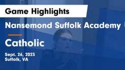 Nansemond Suffolk Academy vs Catholic  Game Highlights - Sept. 26, 2023