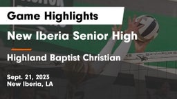 New Iberia Senior High vs Highland Baptist Christian  Game Highlights - Sept. 21, 2023