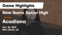 New Iberia Senior High vs Acadiana  Game Highlights - Oct. 20, 2023
