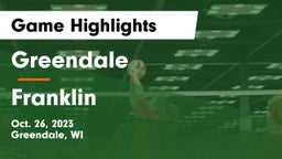 Greendale  vs Franklin  Game Highlights - Oct. 26, 2023
