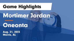 Mortimer Jordan  vs Oneonta  Game Highlights - Aug. 31, 2023