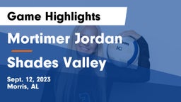 Mortimer Jordan  vs Shades Valley  Game Highlights - Sept. 12, 2023