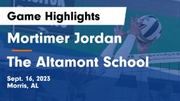 Mortimer Jordan  vs The Altamont School Game Highlights - Sept. 16, 2023