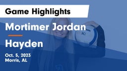 Mortimer Jordan  vs Hayden  Game Highlights - Oct. 5, 2023