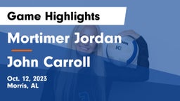 Mortimer Jordan  vs John Carroll Game Highlights - Oct. 12, 2023
