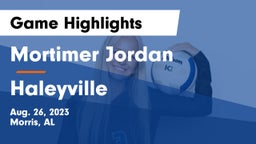 Mortimer Jordan  vs Haleyville  Game Highlights - Aug. 26, 2023