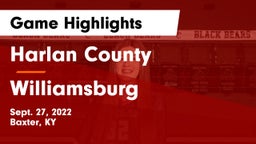 Harlan County  vs Williamsburg   Game Highlights - Sept. 27, 2022