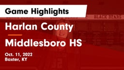 Harlan County  vs Middlesboro HS Game Highlights - Oct. 11, 2022