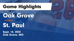Oak Grove  vs St. Paul Game Highlights - Sept. 14, 2023