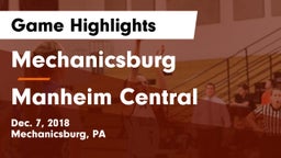 Mechanicsburg  vs Manheim Central  Game Highlights - Dec. 7, 2018