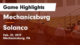 Mechanicsburg  vs Solanco  Game Highlights - Feb. 22, 2019