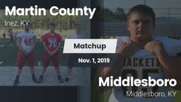 Matchup: Martin County High S vs. Middlesboro  2019
