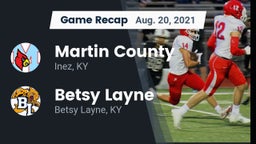 Recap: Martin County  vs. Betsy Layne  2021