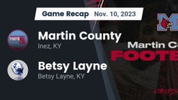 Recap: Martin County  vs. Betsy Layne  2023