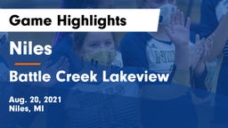 Niles  vs Battle Creek Lakeview  Game Highlights - Aug. 20, 2021