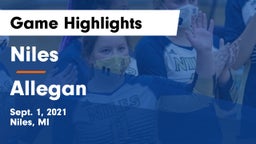 Niles  vs Allegan Game Highlights - Sept. 1, 2021