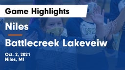 Niles  vs Battlecreek Lakeveiw Game Highlights - Oct. 2, 2021
