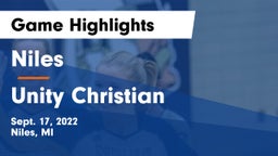 Niles  vs Unity Christian  Game Highlights - Sept. 17, 2022