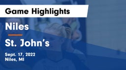 Niles  vs St. John’s  Game Highlights - Sept. 17, 2022