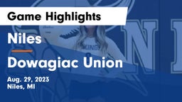Niles  vs Dowagiac Union Game Highlights - Aug. 29, 2023