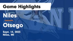 Niles  vs Otsego  Game Highlights - Sept. 14, 2023