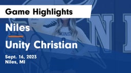 Niles  vs Unity Christian  Game Highlights - Sept. 16, 2023