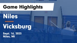 Niles  vs Vicksburg  Game Highlights - Sept. 16, 2023