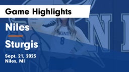 Niles  vs Sturgis  Game Highlights - Sept. 21, 2023