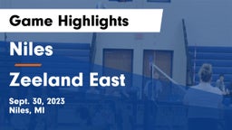 Niles  vs Zeeland East  Game Highlights - Sept. 30, 2023