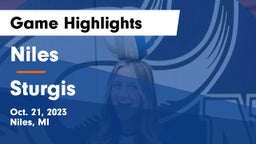 Niles  vs Sturgis  Game Highlights - Oct. 21, 2023