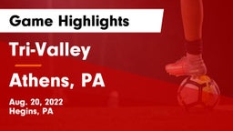 Tri-Valley  vs Athens, PA Game Highlights - Aug. 20, 2022