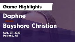 Daphne  vs Bayshore Christian Game Highlights - Aug. 23, 2022