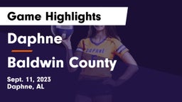 Daphne  vs Baldwin County  Game Highlights - Sept. 11, 2023