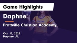 Daphne  vs Prattville Christian Academy  Game Highlights - Oct. 13, 2023