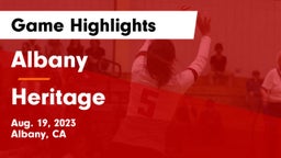 Albany  vs Heritage  Game Highlights - Aug. 19, 2023