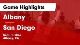 Albany  vs San Diego  Game Highlights - Sept. 1, 2023